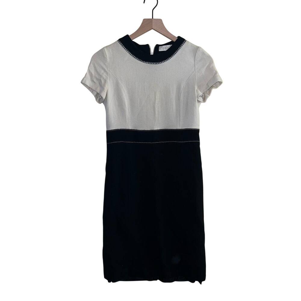 COMPAGNA double lined wool blend body con dress back zipper 66